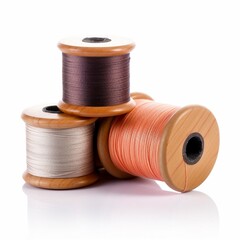Isolated spools on white background 
