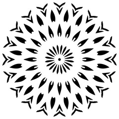 Mandala pattern stencil abstract floral ornament