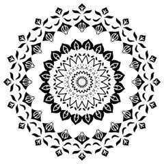 Mandala pattern stencil abstract floral ornament