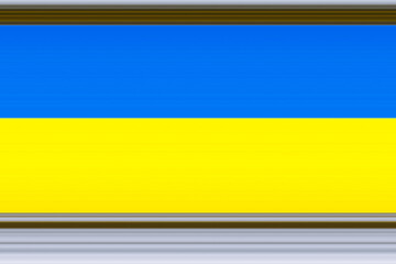 An Illustration for a Product Display Shelf, Showing a Light Low Stage with Yellow and Blue Horizontal Lines Background.