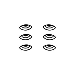 vector illustration of couple eye symbol
