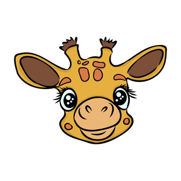 Adorable Baby Giraffe Vector Illustration cartoon giraffe