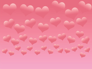 Fototapeta na wymiar Heart Valentine Background, Hearts for Valentines Day