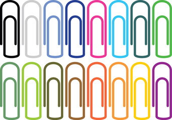 Diffrent color paper-clips for design