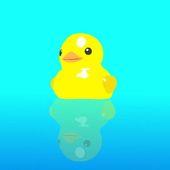 Water duck toy vector clipart