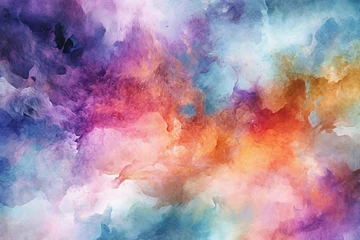 Rideaux velours Mélange de couleurs abstract watercolor background ai generative