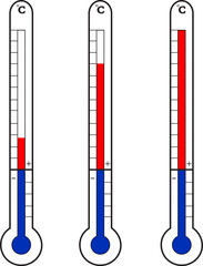 three thermometer