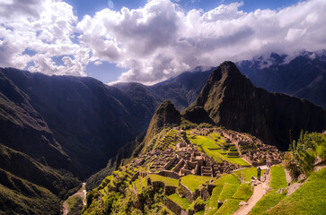 Fototapeta na wymiar Machu Picchu, the wonder of the world of Peru