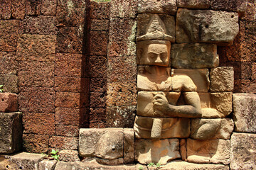 Obraz premium old ancient angkor wat temple cambodia phnom penh siem reap