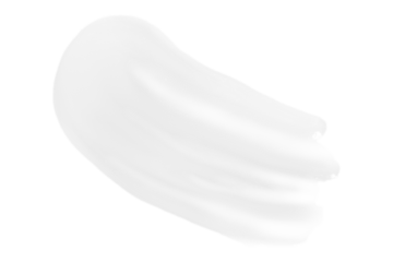 A smear of greasy melting cream. On a blank background. PNG