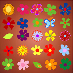 Obraz premium Abstract floral background, vector illustration