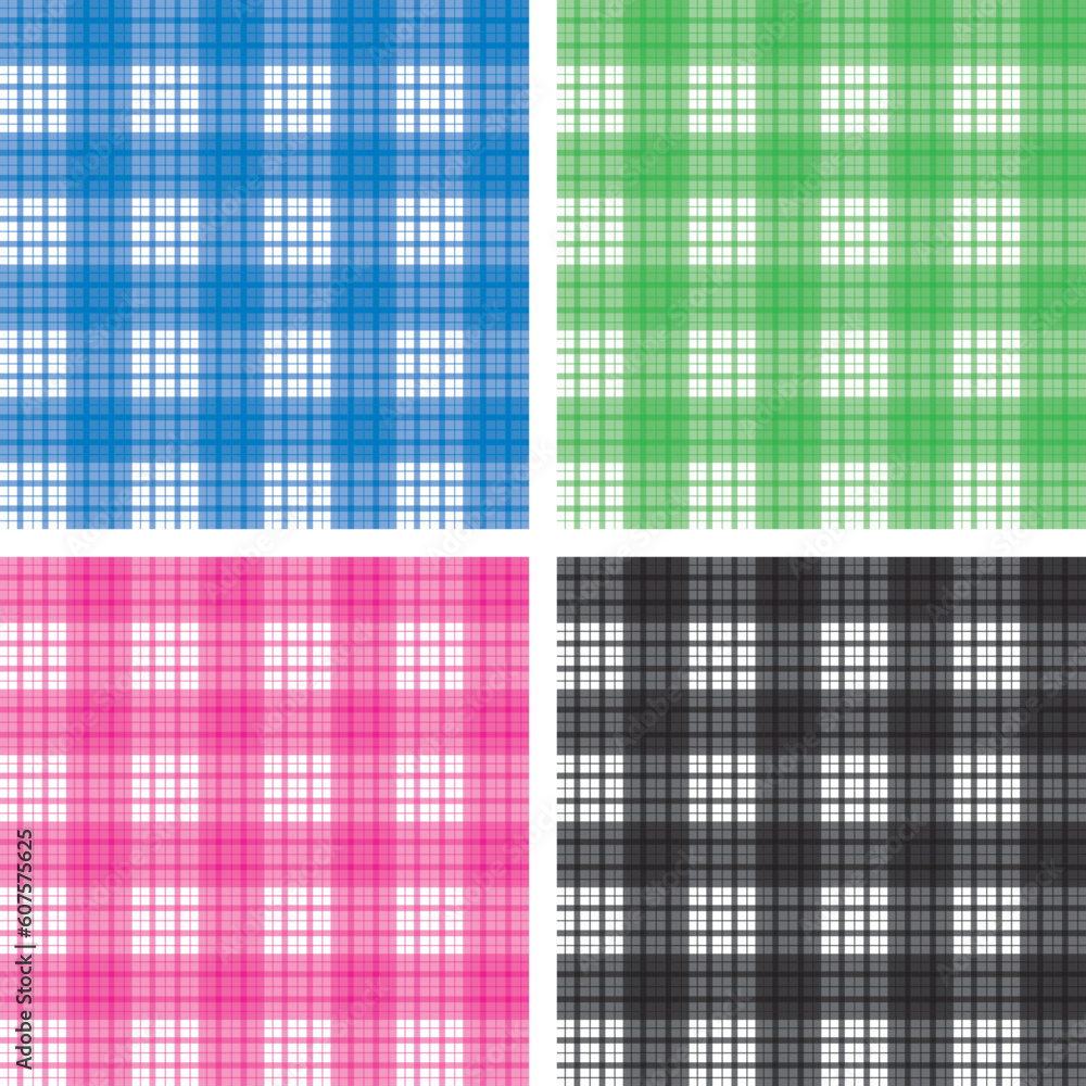 Poster seamless checked pattern set. please check my portfolio for more seamless pattern backgrounds.