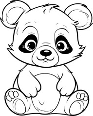 Fototapeta premium Bear Line Art