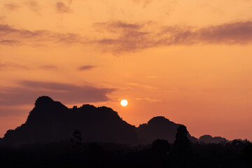 Landscape Nature View of Nong Thale Lake in Krabi Thailand