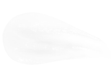 A smear of greasy melting cream. On a white background.