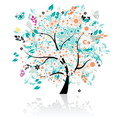 Fototapeta premium Floral tree beautiful