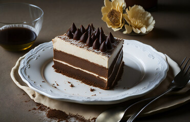 Decadent Tiramisu Delight - Delicia de Tiramisú Decadente (generated with AI)