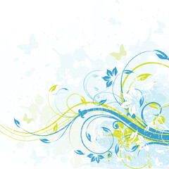Fototapeta na wymiar illustration drawing of floral background