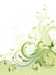 illustration drawing of floral background