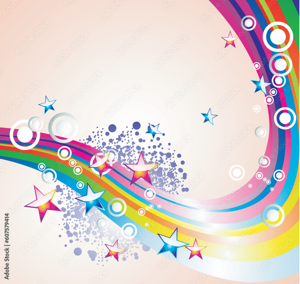 Poster background mix of abstract colorful elements
