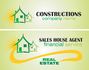 Fototapeta premium Conceptual symbol and Icons for real estate company