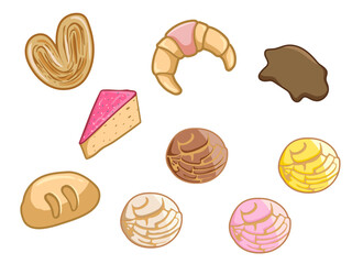 Set of Mexican bread - Pan Dulce