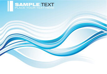Business or corporate Card with concept waves graphics