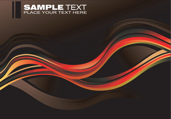 Business or corporate Card with concept waves graphics