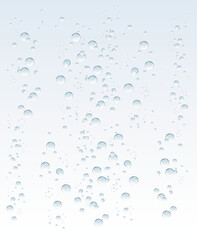 Fototapeta na wymiar Water bubbles with reflection effect