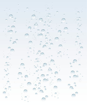 Water bubbles with reflection effect