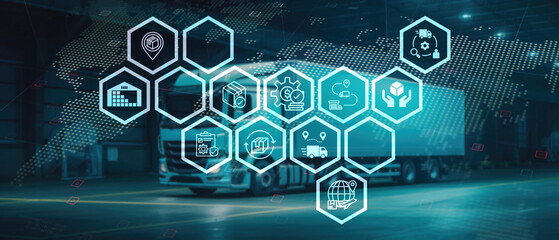 Logistic management concept. The complex process of planning, organizing and controlling resources to meet the needs of customers. The efficient flow and storage of goods, services