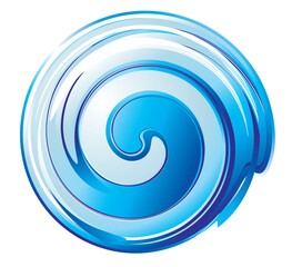 An abstract Blue Spiral design background