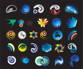 Set of Corporate identity icons or design elements