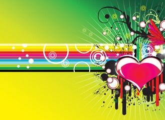 Music Love Party rainbow background