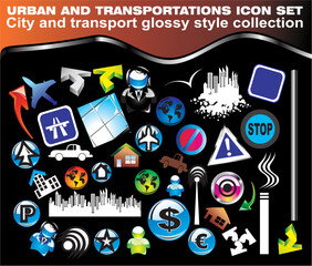 Collection of various urban and Transportation design elemens