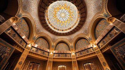 Fototapeta na wymiar Traditional Arabian architecture with stunning mosaic patterns Generative AI