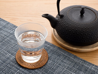 鉄瓶で沸かした白湯