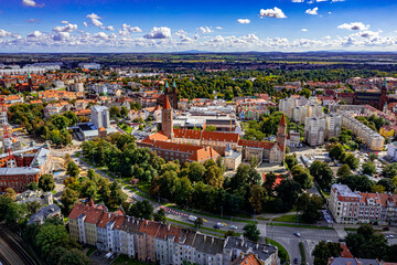 Fototapeta premium Legnica in Poland from above