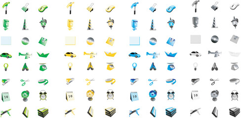 Fototapeta na wymiar Set of icons for website, icons for network, vector illustration