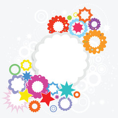 Brightly coloured retro styled background