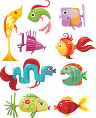 Obraz premium set of a fishes