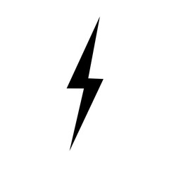Lightning vector. Simple storm or thunder and lightning strike icon.