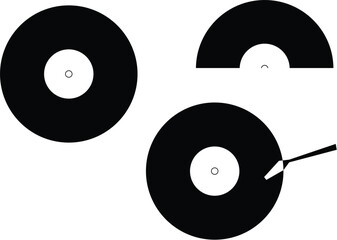 An illustration of an old vinyl record