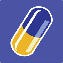 Vector illustration of a capsule