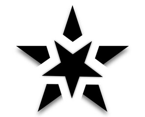 Fototapeta premium star icon, logo illustration, black and white color