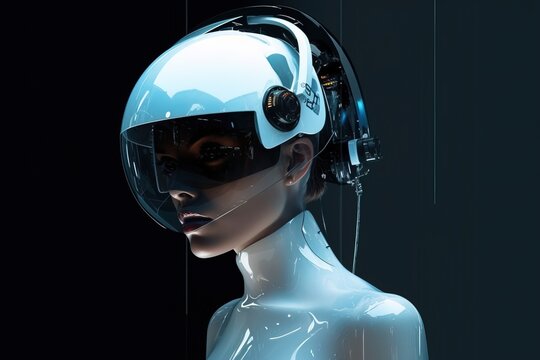 Future robot liquid glass embedded fashion