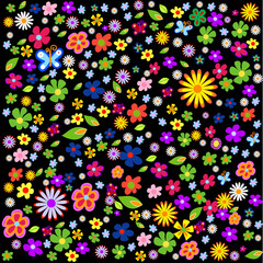 Abstract floral background, vector illustration