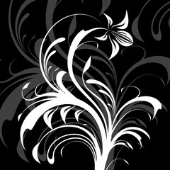 Abstract floral background, vector illustration