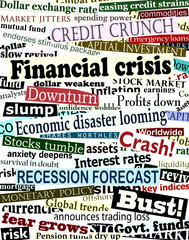 Color Financeial crisis doodle background vector