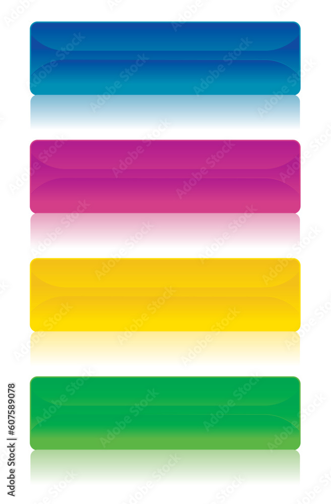 Aufkleber several web buttons in many different colors